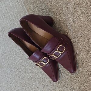 Burgundy Block Heels